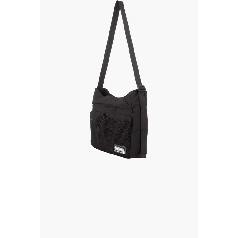 Maison Kitsune Flash Fox Messenger Bag Black Crossbody