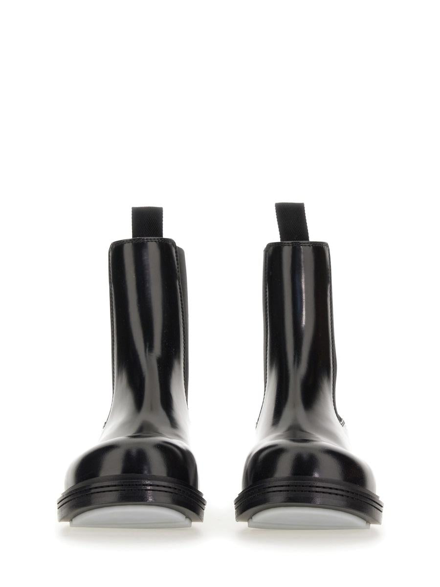 Bottega Veneta Black Leather Ankle Boots