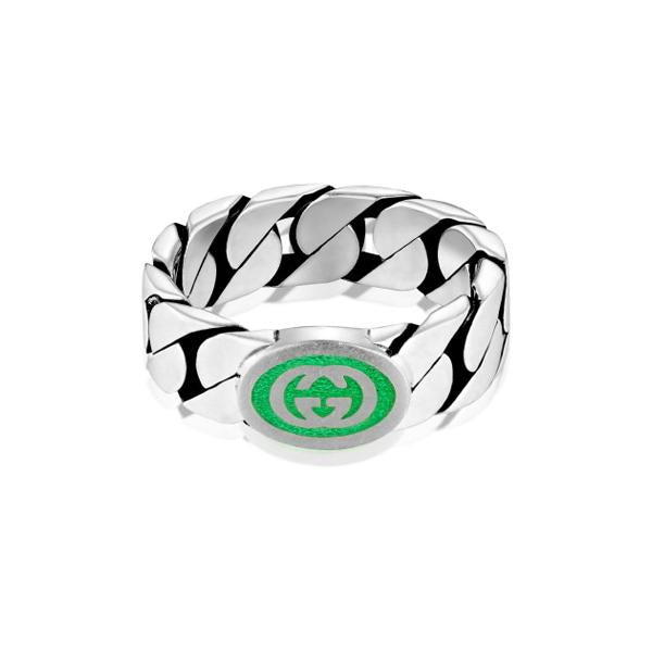GUCCI Unisex Sterling Silver Band Ring