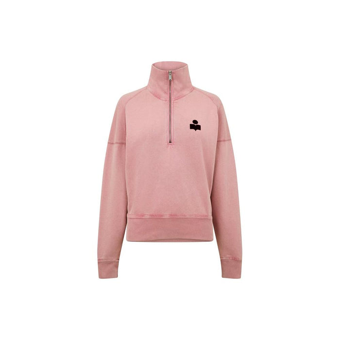Isabel Marant Bubblegum Burgundy Half-Zip Sweatshirt SW0093FA D1M04E BGBY