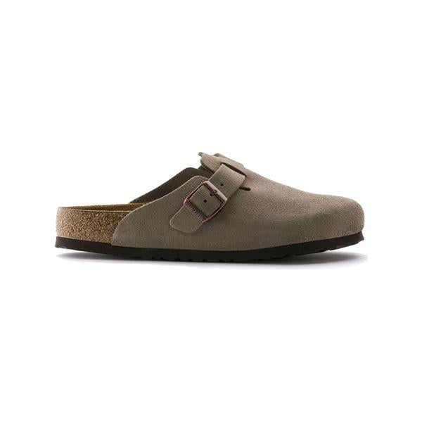 Birkenstock Soft Footbed Narrow Boston Clog Slippers Taupe
