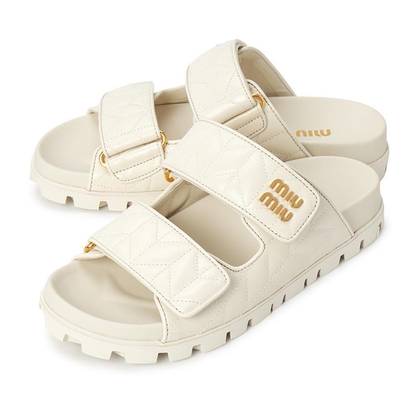 Miu Miu Matelassé Leather Women’s Slippers 5XX640 88T F0009