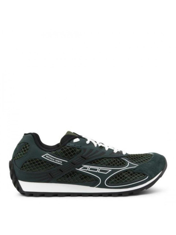 Bottega Veneta Orbit Low-Top Sneakers Green Leather