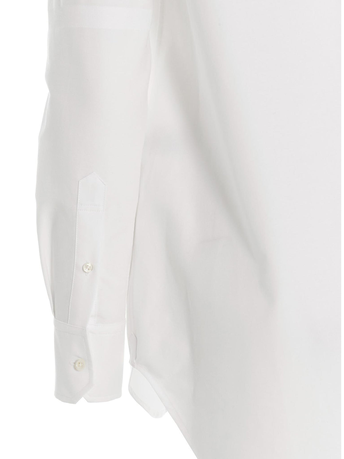 THOM BROWNE White Cotton Button-Down Blouse