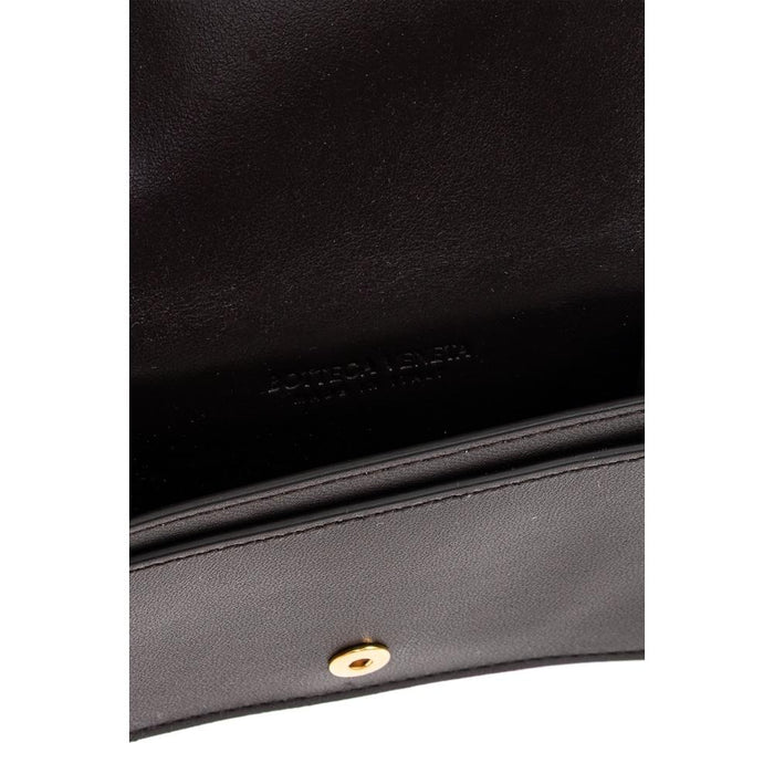 Bottega Veneta Intrecciato Leather Card Holder Brown Unisex