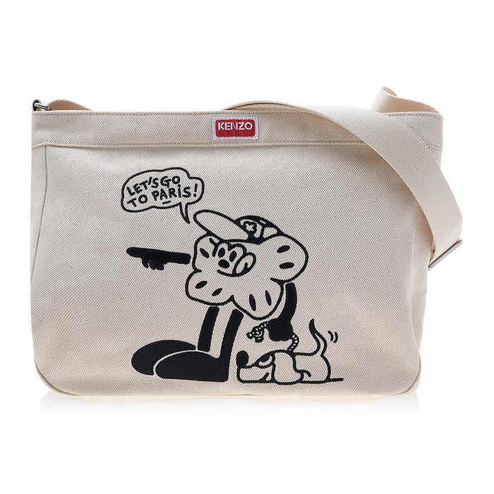 KENZO Boke Boy Canvas Shoulder Bag for Women