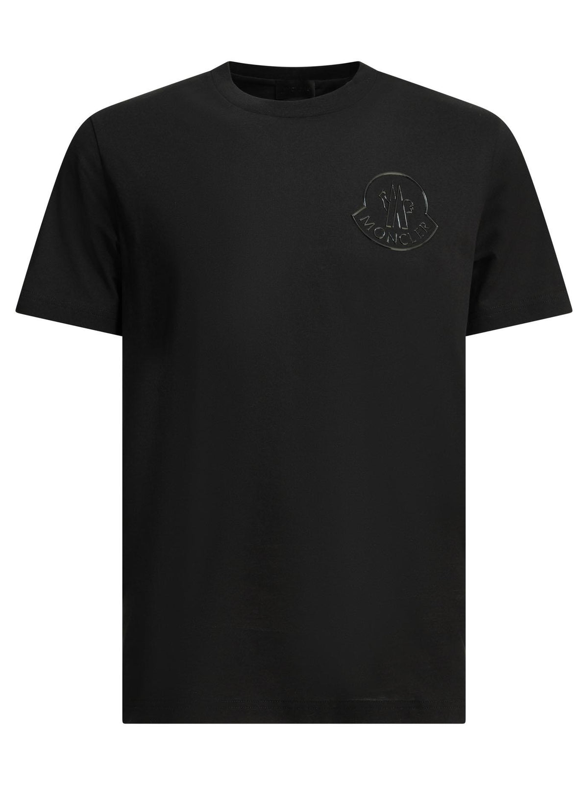 Moncler Black Cotton Short Sleeve T-Shirt for Men