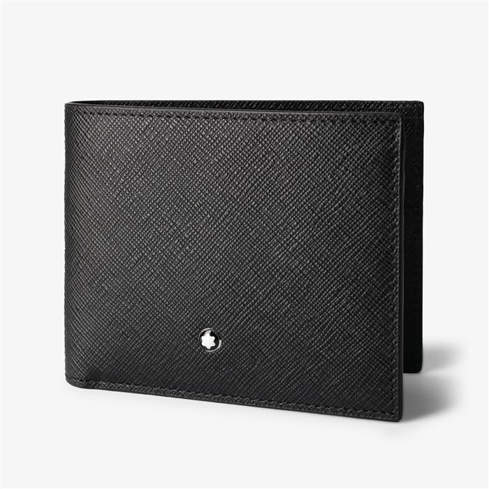 Montblanc Sartorial 6cc Men’s Bifold Wallet Black Leather 113215 130315