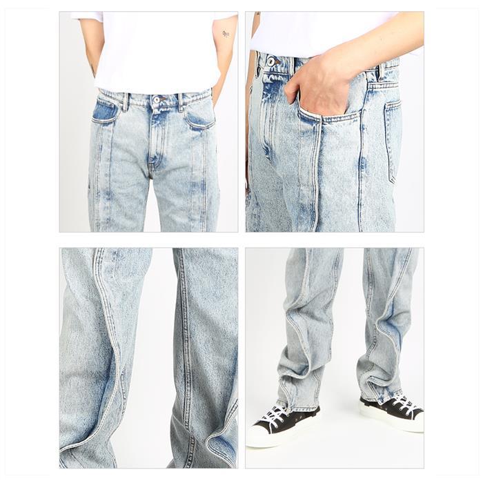 Y PROJECT Banana Denim Jeans for Men WJEAN38S23 ICE BLUE
