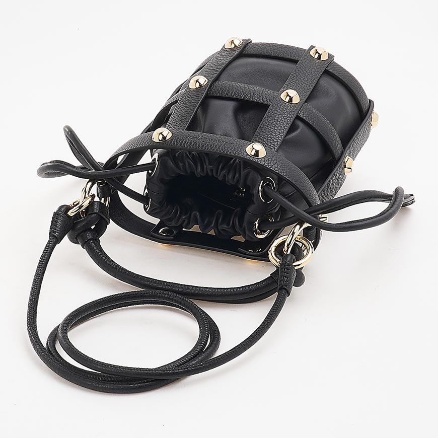 Ferragamo Cage Small Shoulder Bag for Women 21 1488 NERO 0752649