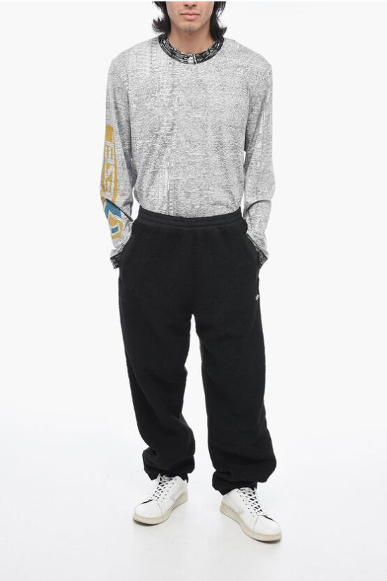 DIESEL Training Jogger Sweatpants for Men A106140QFAH900 BLACK DOM
