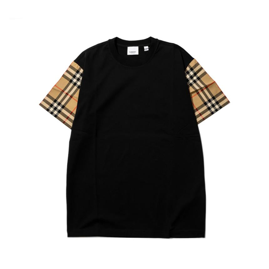BURBERRY Check Sleeve Women’s Short Sleeve T-Shirt Black