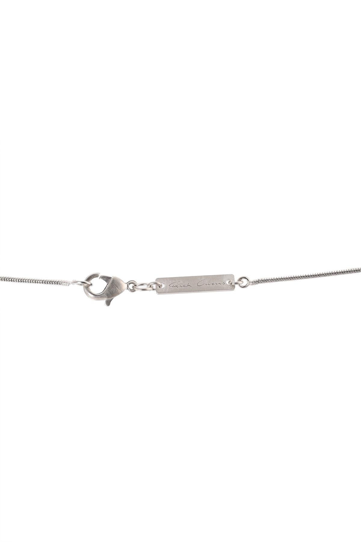 Rick Owens Mini Orb Pendant Necklace Silver Unisex Jewelry