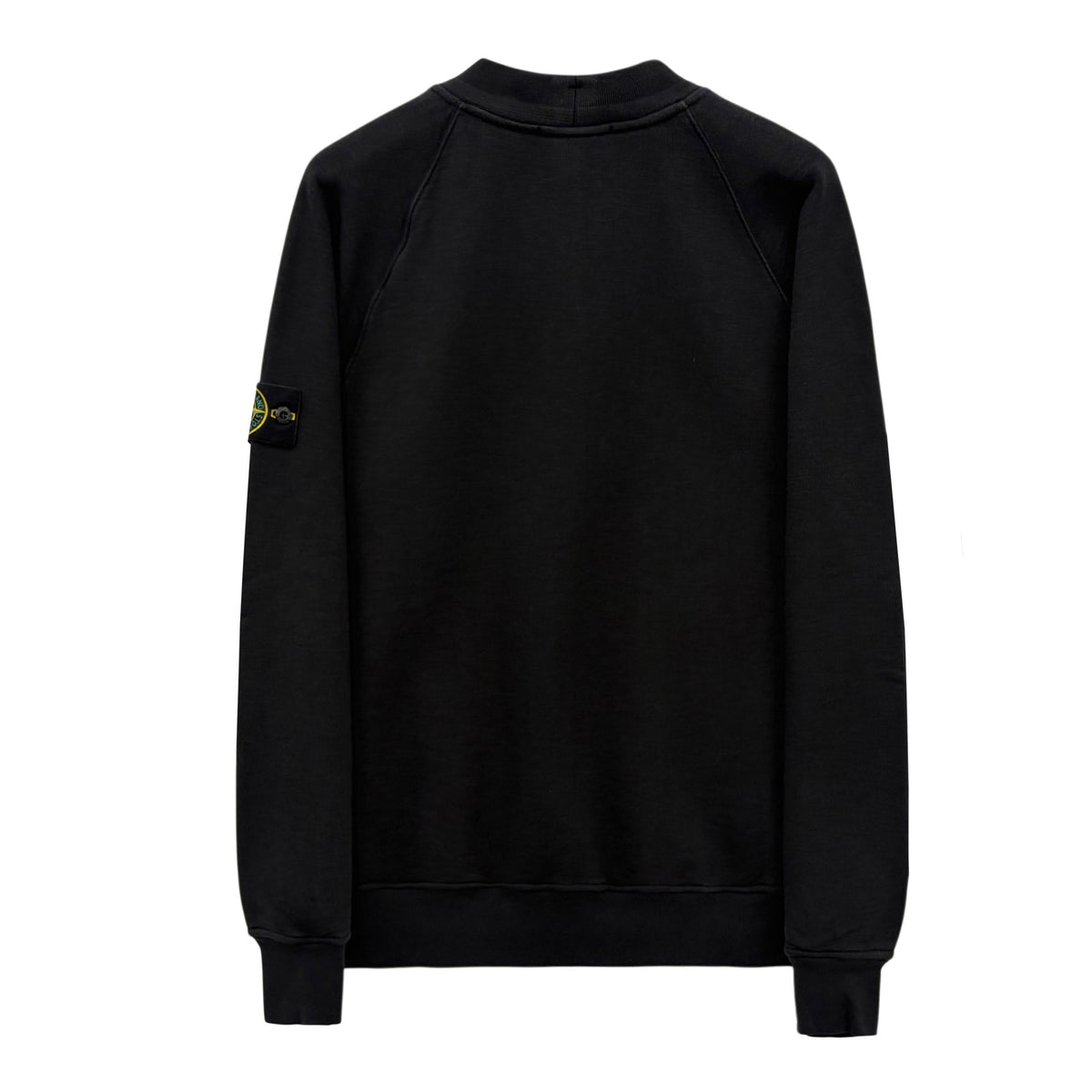 STONE ISLAND Heavy Cotton Woven Patch Sweatshirt Black Men