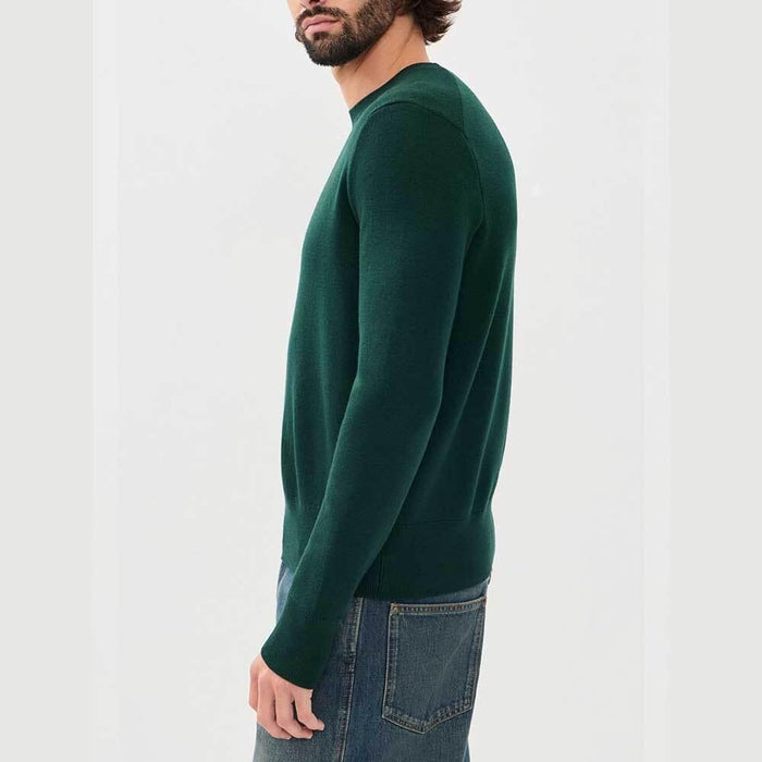 AMI Heart Logo Wool Crewneck Sweater