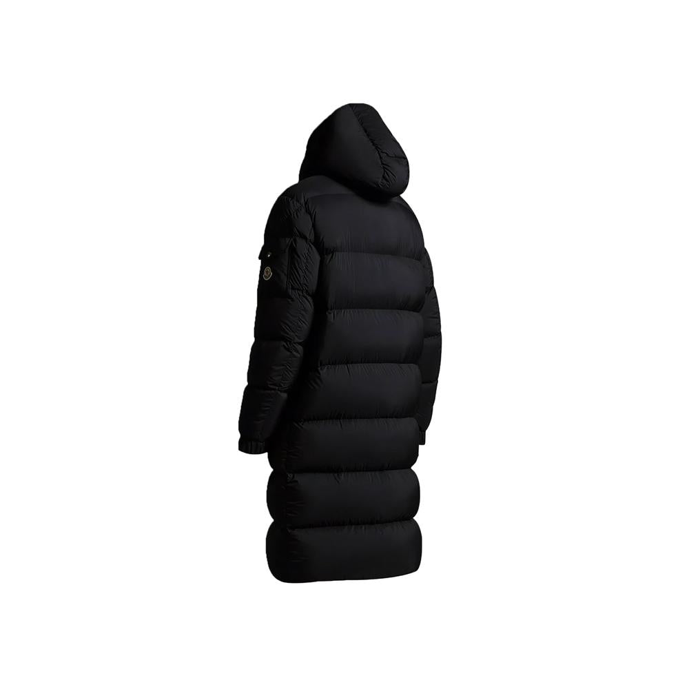 Moncler Hanoverian Logo Patch Long Hooded Down Jacket Black 1C00005 53333 999