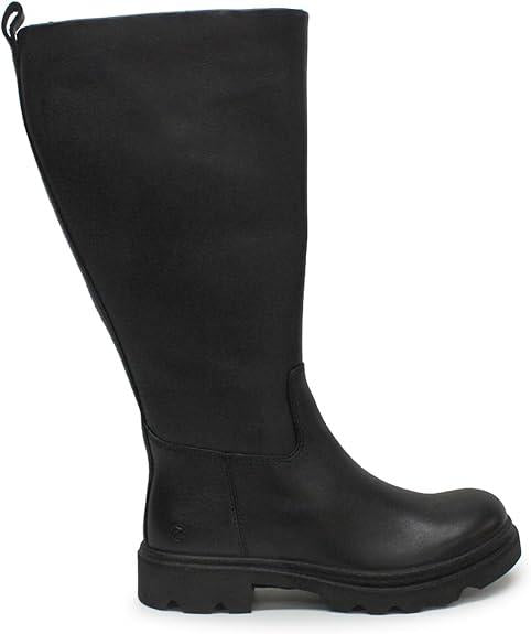 ecco Leather Ankle Boots Women’s Black Lace-Up Combat Boot 21476301001 BLACK DOM