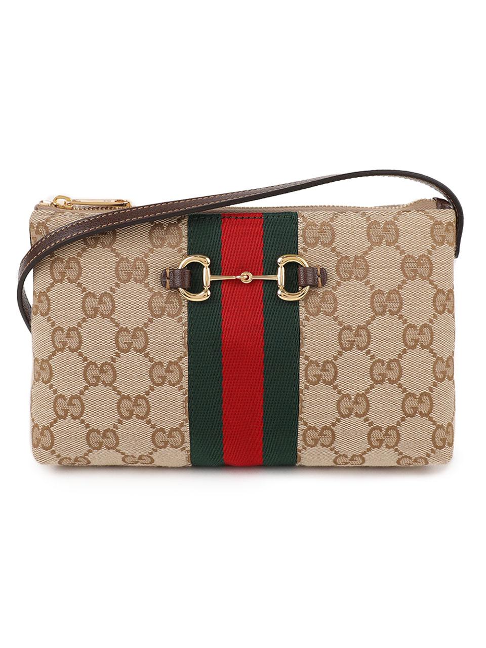 GUCCI Horsebit Web Small Shoulder Bag