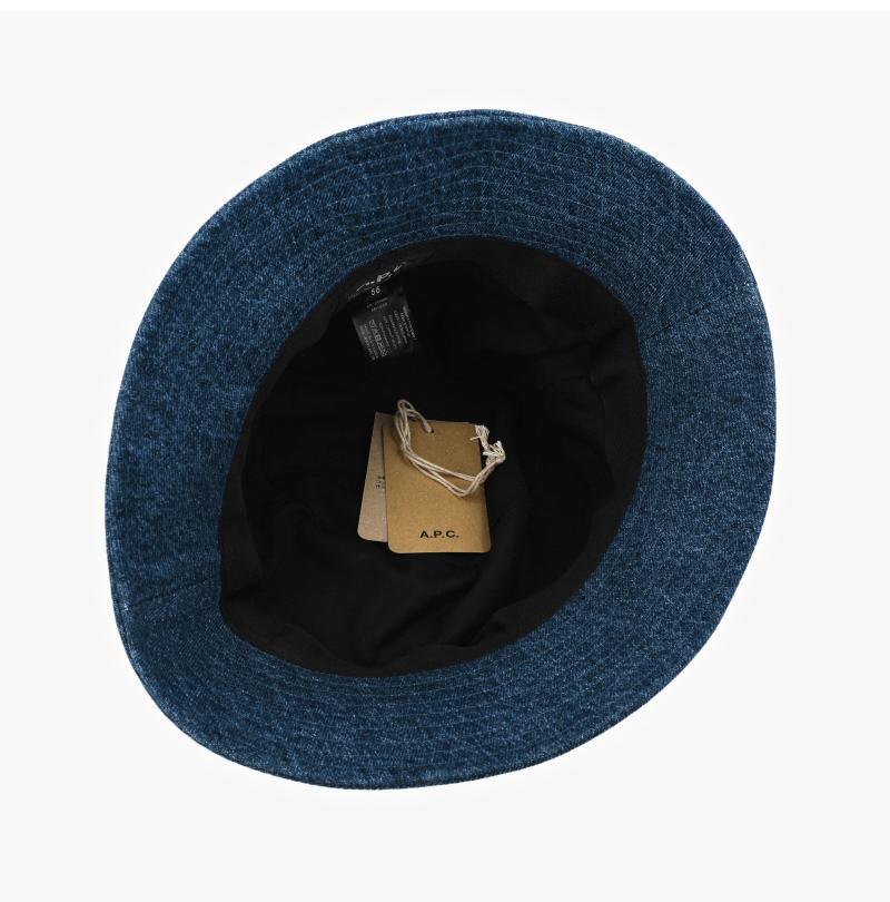 A.P.C. Unisex Cotton Bucket Hat M24150 IAL WASHED INDIGO