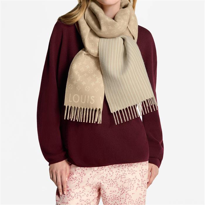 Louis Vuitton My Neverfull Scarf Wool Silk Blend Men's Scarf