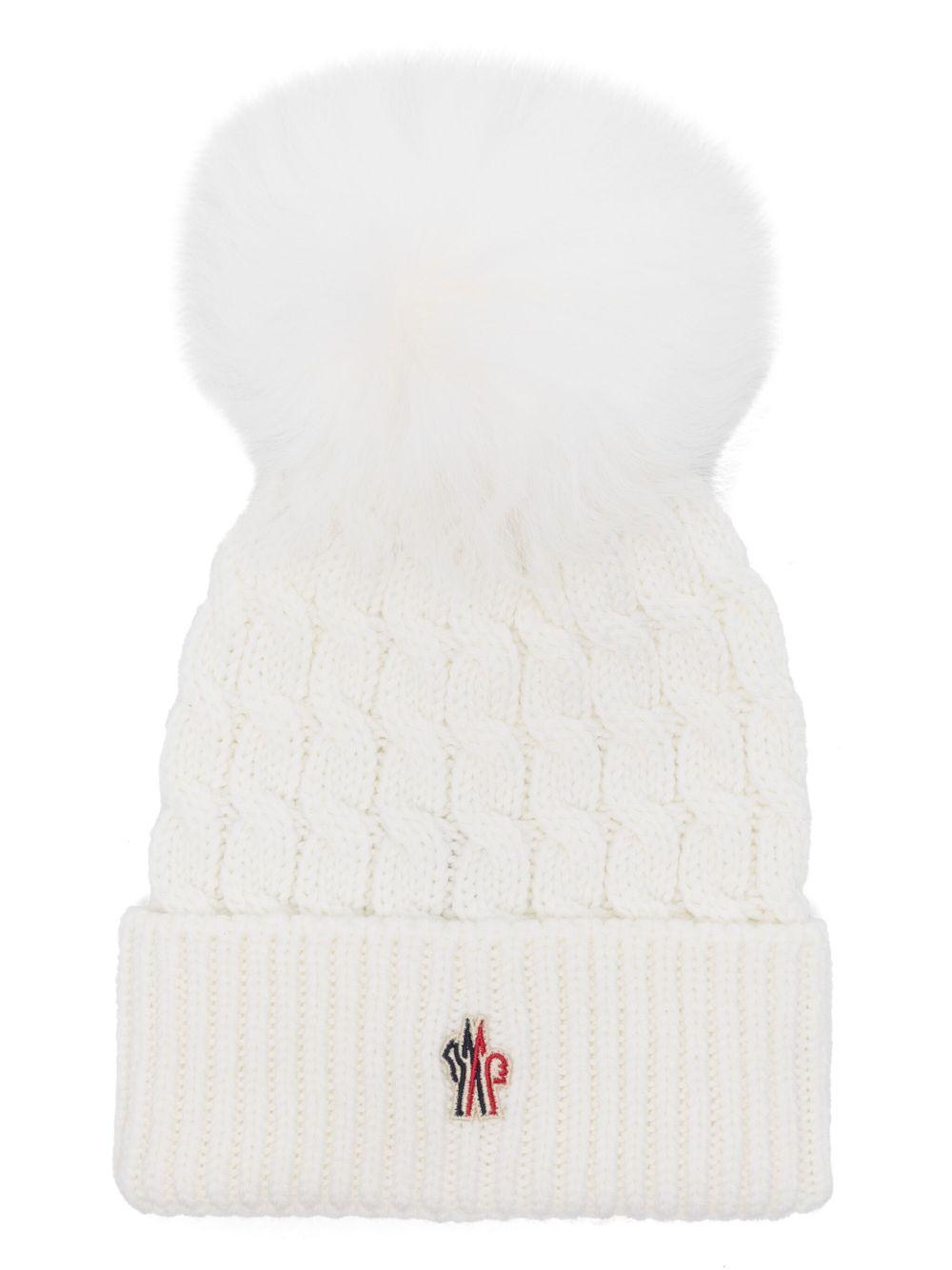 Moncler Wool Rib Knit Beanie Hat Black Women’s