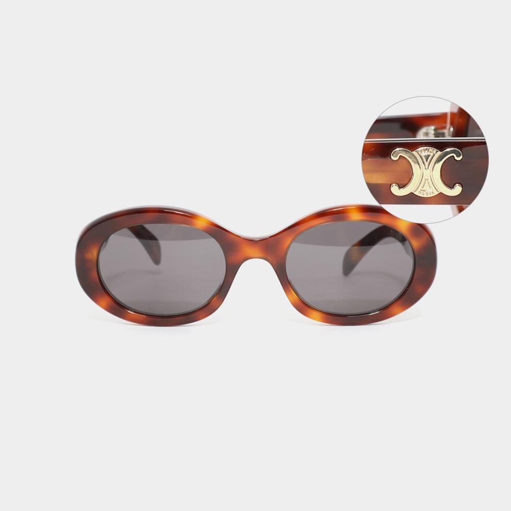 CELINE Triomphe Acetate Blonde Havana Women’s Sunglasses