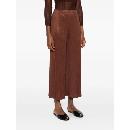 PLEATS PLEASE Pleated Training Jogger Sweatpants for Women PP58JF15444 BROWN DOM