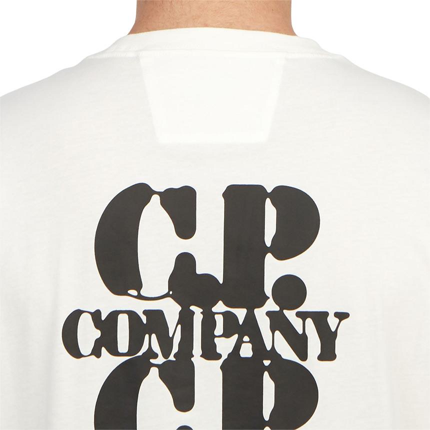 CP Company Men’s Short Sleeve T-Shirt White Cotton