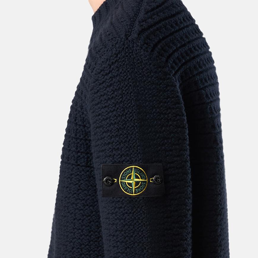 STONE ISLAND Men’s Pure Wool Mock Neck Knit Sweater K2S155100054 S00L9 V0020