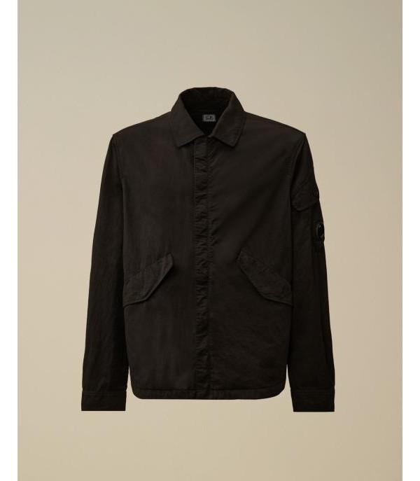 CP Company Diagonal Fleece Nylon Zip Overshirt Jacket 19CMOS078A 110201G 999