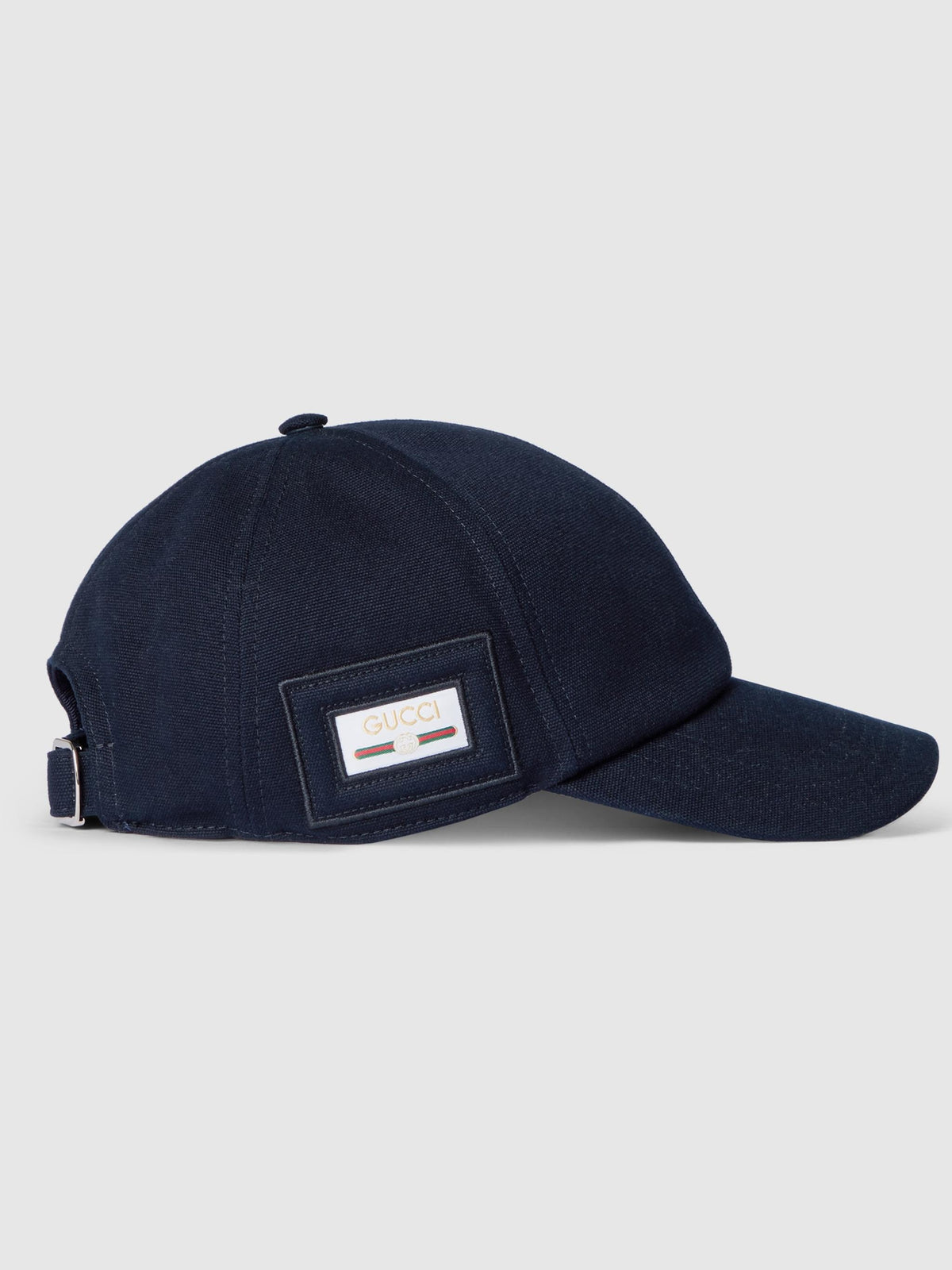 GUCCI Blue Canvas Logo Baseball Cap