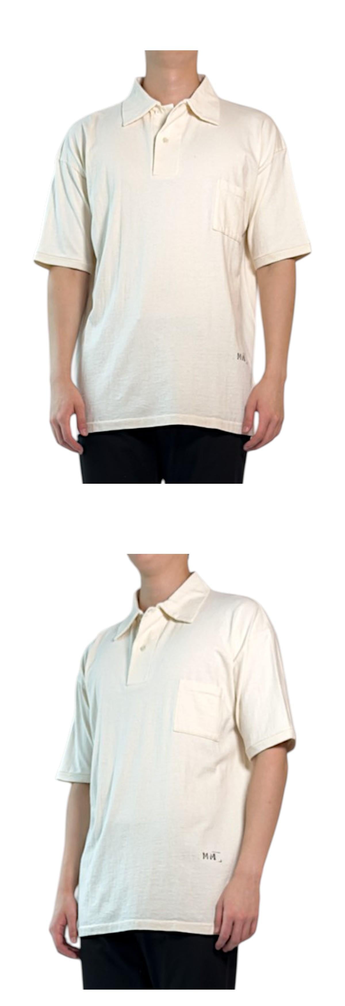 Maison Margiela Stitch Logo Stamp Logo Polo Shirt