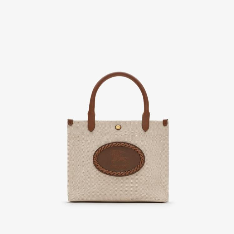 BURBERRY Mini Clovelly Leather Tote Crossbody Bag