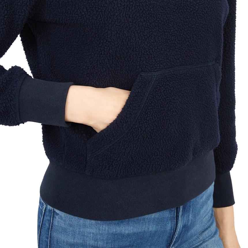 SPORTY&RICH Women’s Navy Hooded Sweatshirt
