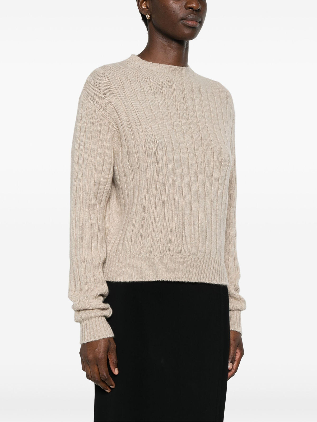 PRADA Wool Round Neck Knit Sweater for Women
