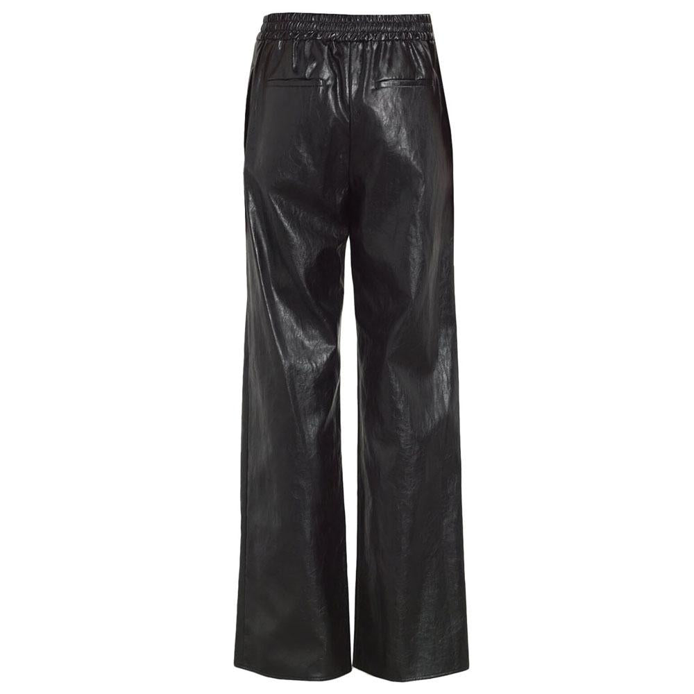 Max Mara Black Leather Classic Pants 2515131061 004