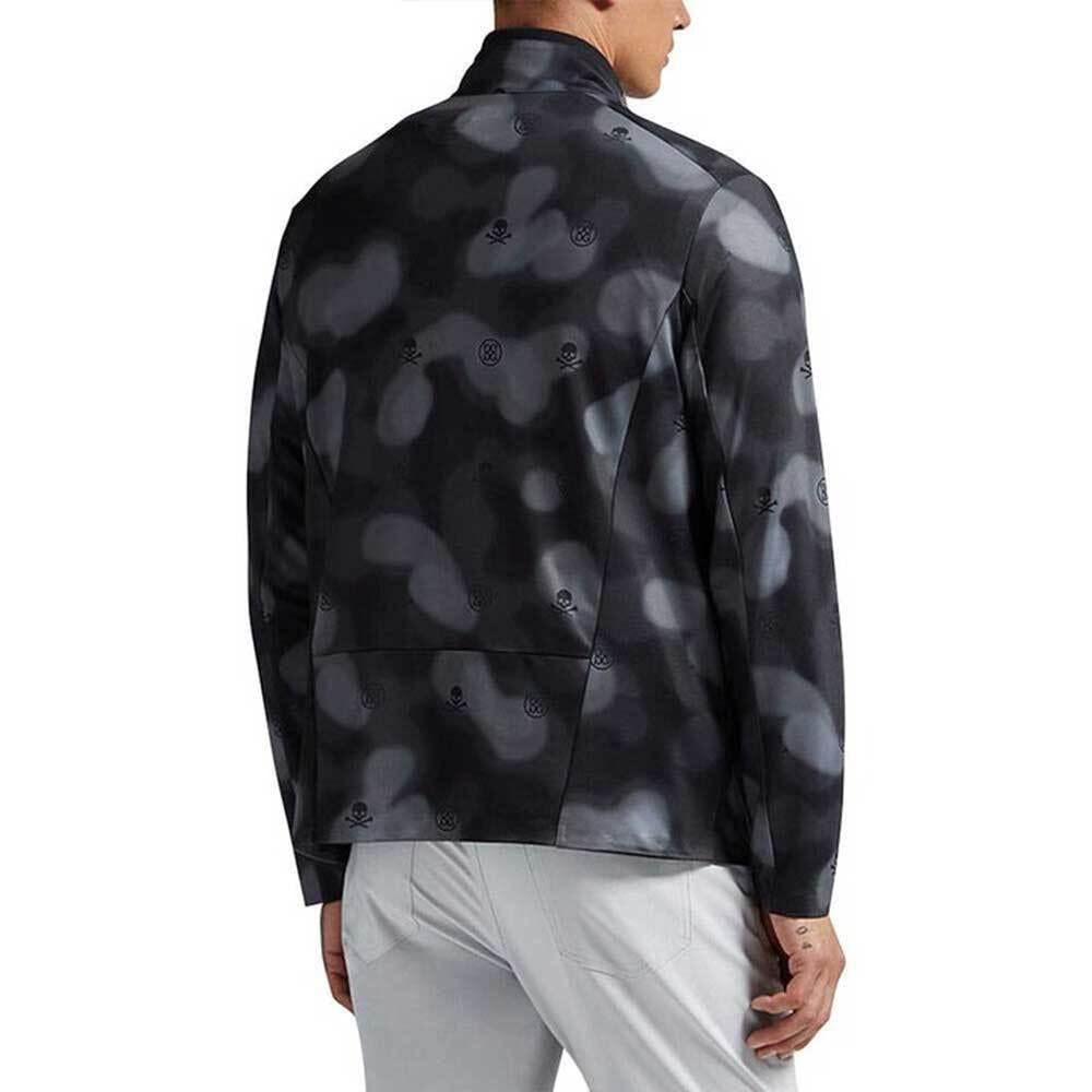 G/FORE Onyx Blur Camo Half Zip Knit Sweater for Men GMM000001 ONYX BLUR CAMO