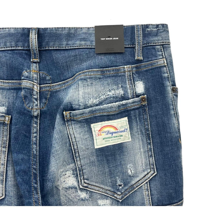 Dsquared2 Tidy Biker Jeans Denim Pants for Men S74LB1438