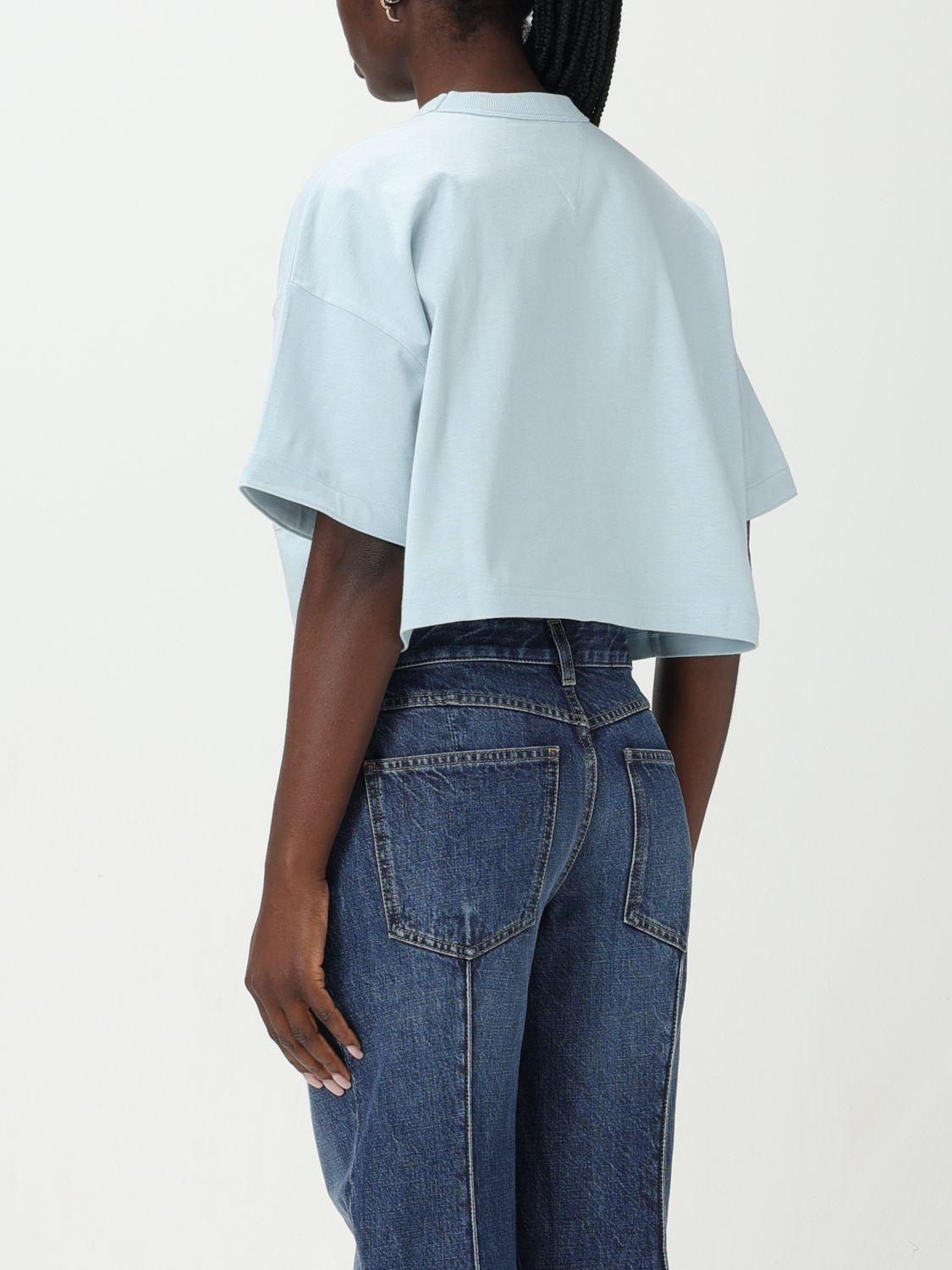 Bottega Veneta Short Sleeve Cotton T-Shirt Navy Women’s