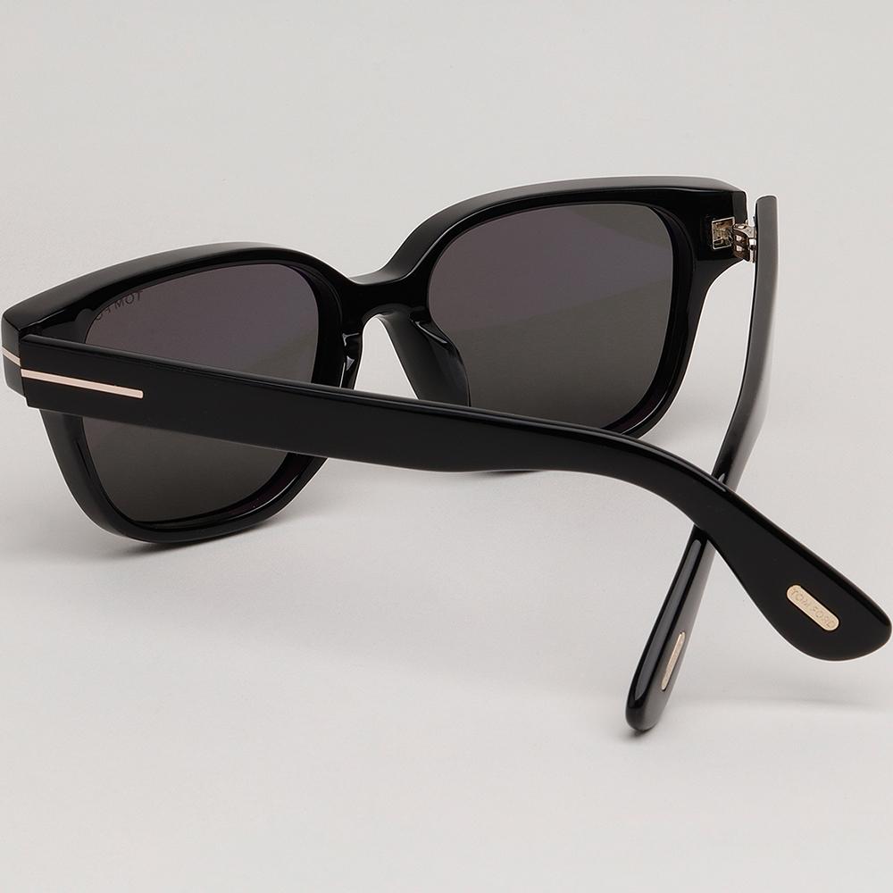 TOM FORD Black Acetate Asian Fit Unisex Sunglasses