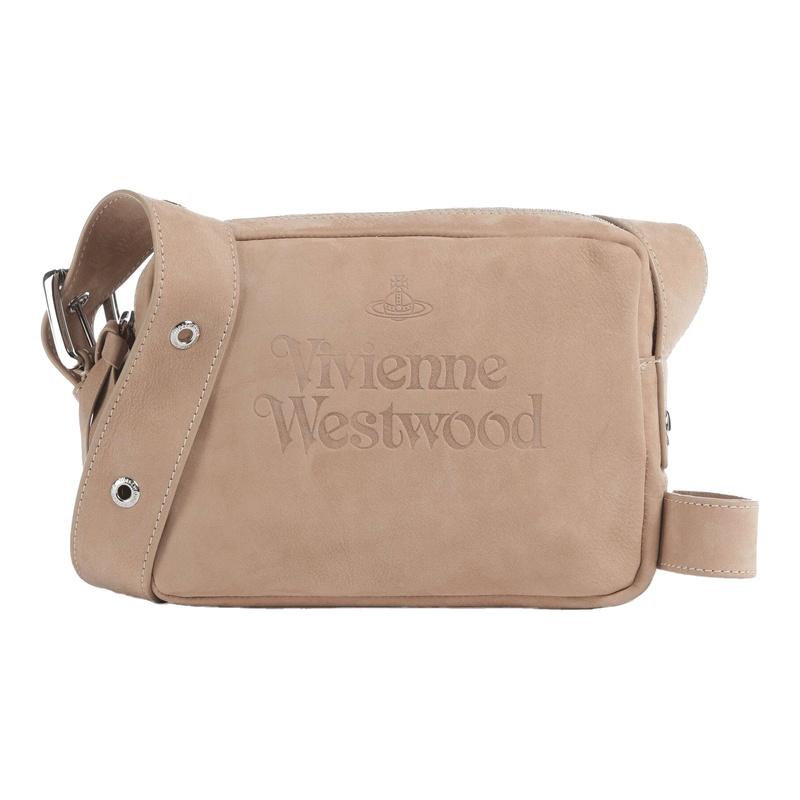 Vivienne Westwood Logo Crossbody Bag Navy Leather