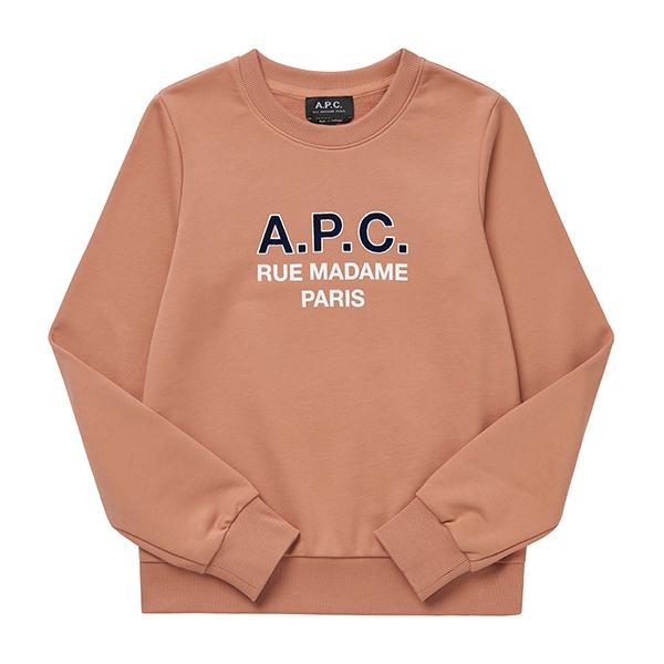 A.P.C. Rose Poudre Cotton Sweatshirt for Women