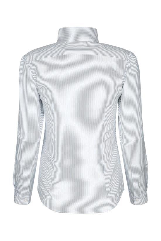 CELINE White Silk Blouse RC02E0729CAZ9 CRAIE BEUR AZUR NOIR DOM