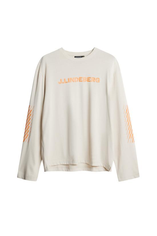 J LINDEBERG Long Sleeve Sweatshirt for Men FMJT13951U029 MOONBEAM DOM