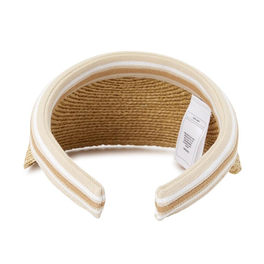 HELEN KAMINSKI Bianca 10 Stripe Women’s Visor Cap HAT52490 NATURAL NOUGAT