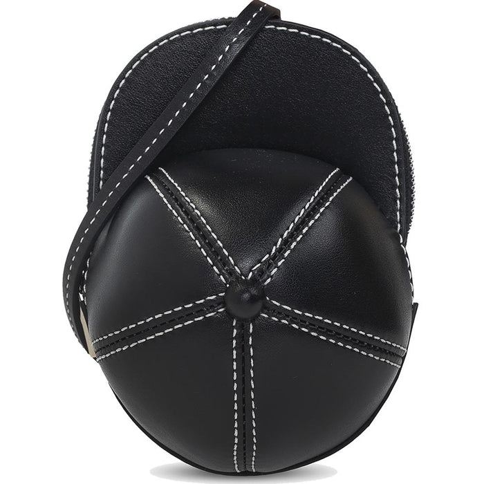 JW ANDERSON Stitch Nano Cap Crossbody Bag Black Leather