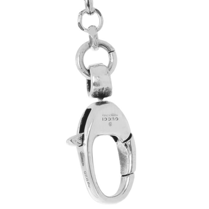 GUCCI Double G Key Pendant Necklace Silver