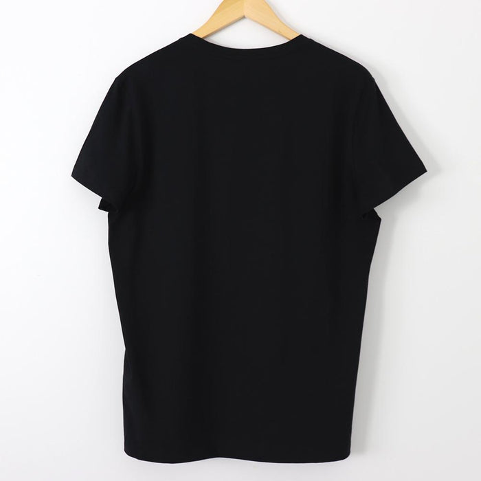 Balmain Logo Print Short Sleeve T-Shirt White Cotton