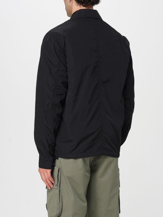 CP Company Black Nylon Hooded Jacket for Men 18CMOS092 A005904G