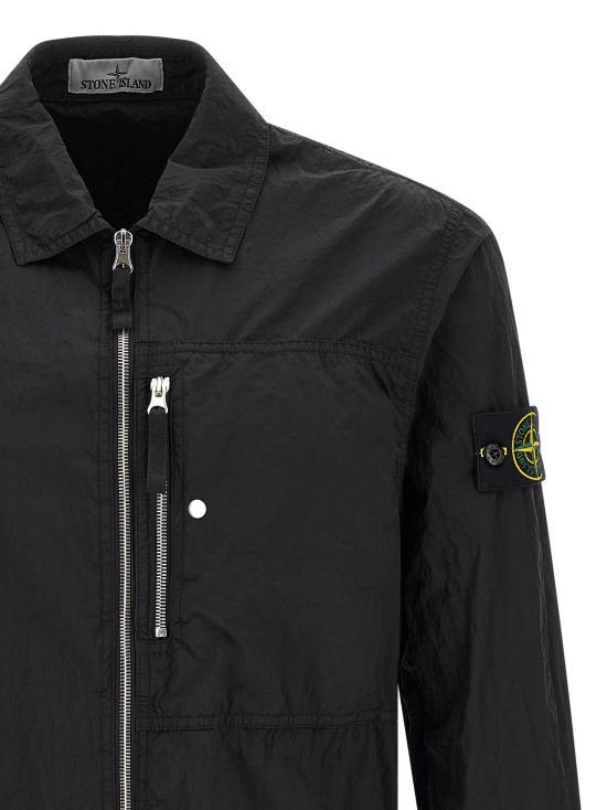 STONE ISLAND Black Long Sleeve Shirt